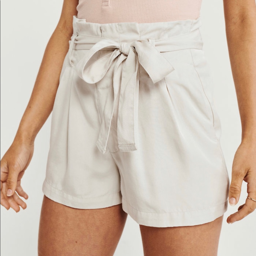High Rise Belted Shorts